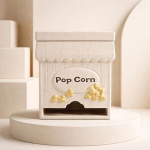 Popcorn Ceramic Storage Container 9.5x7.5